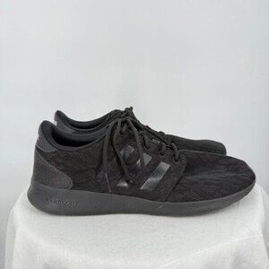 Women's Adidas Cloudfoam QT Racer Black Sneakers Shoes 9.5